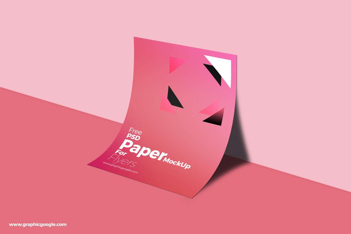 Free PSD A4 Paper MockUp For Flyers