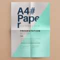 A4 Crease Overhead Paper Mockup Vol2