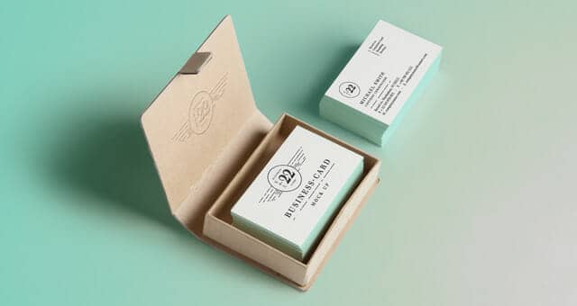 Pastel Themed Business Card Mockup