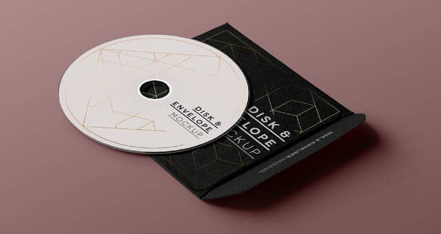 Elegant CD Disk Sleeve Mockup