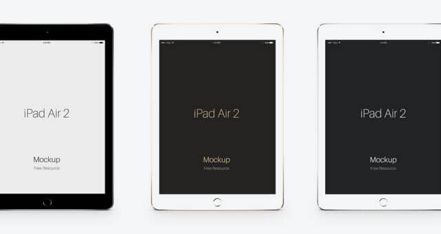 iPad Air 2 Mockup Gold Edition