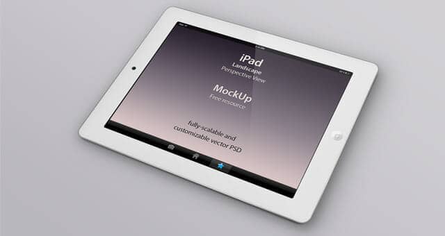 Realistic iPad Perspective Mockups