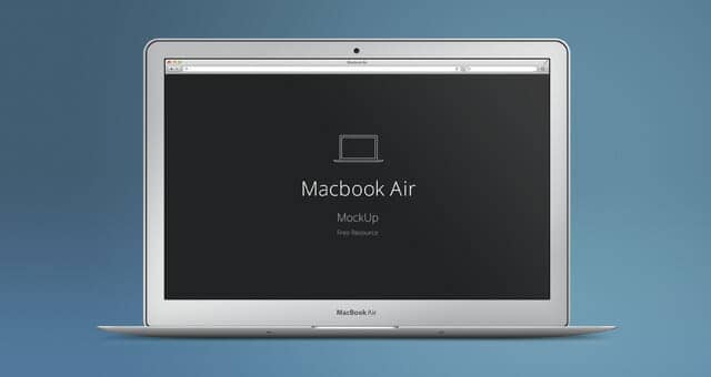 Realistic MacBook Air Mockup