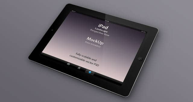 Realistic iPad Perspective Mockups