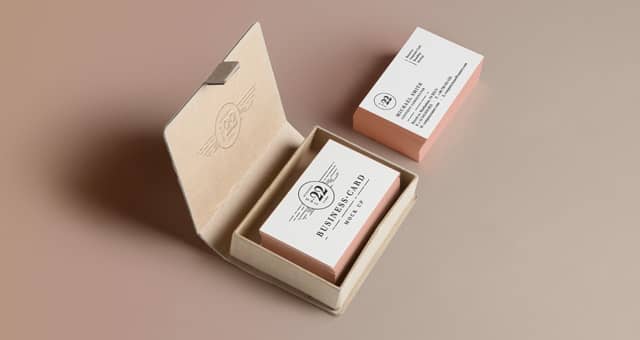 Pastel Themed Business Card Mockup