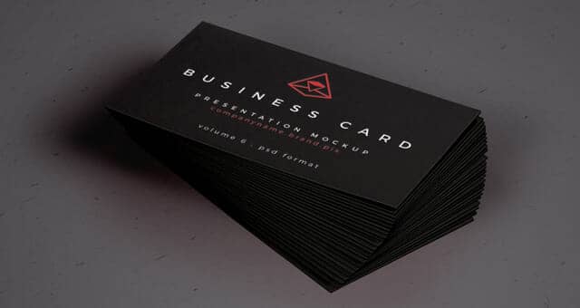 Business Card Mockup With Border