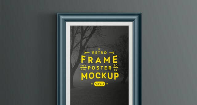 Retro Poster Frame Mockup