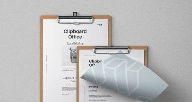 Modern Clipboard Stationery Mockup
