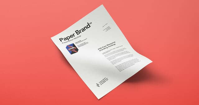 Letterpress Paper Mockup Template