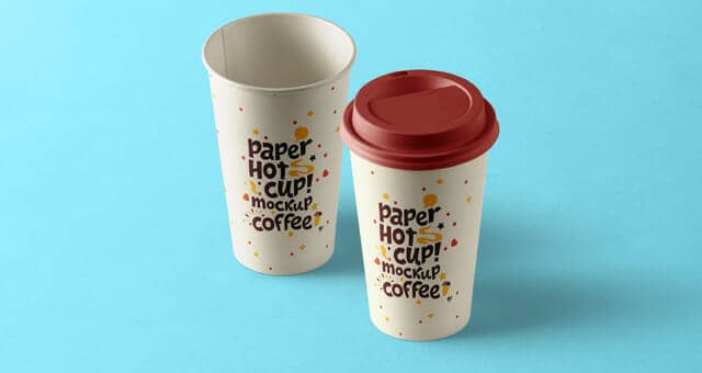 Paper Hot Cup Template Mockup