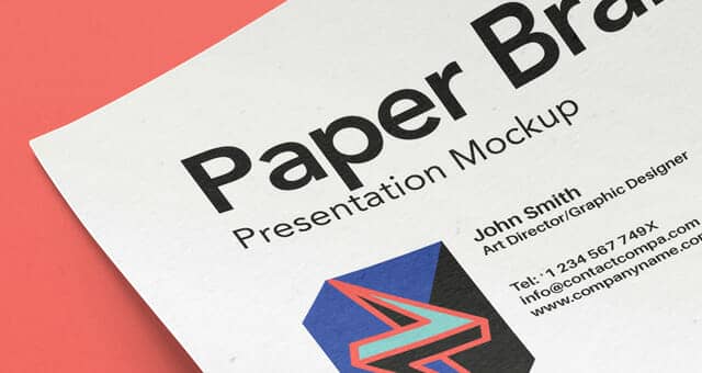 Letterpress Paper Mockup Template