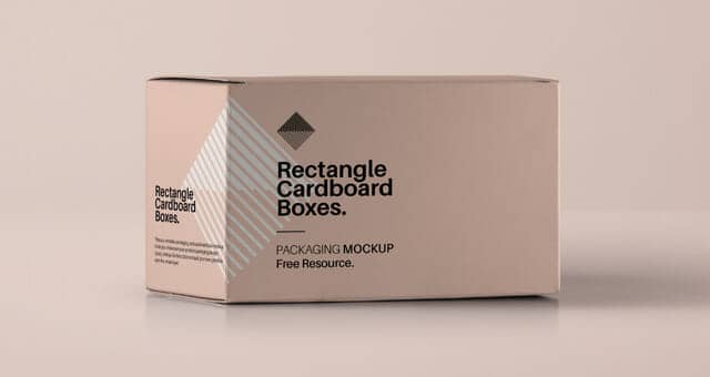 Rectangular Cardboard Box Mockup