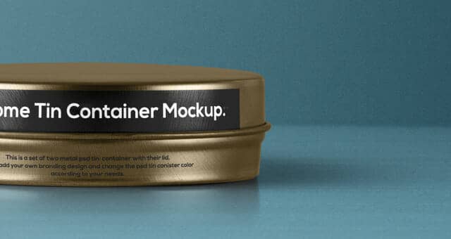 Tin Canister Packaging Mockup