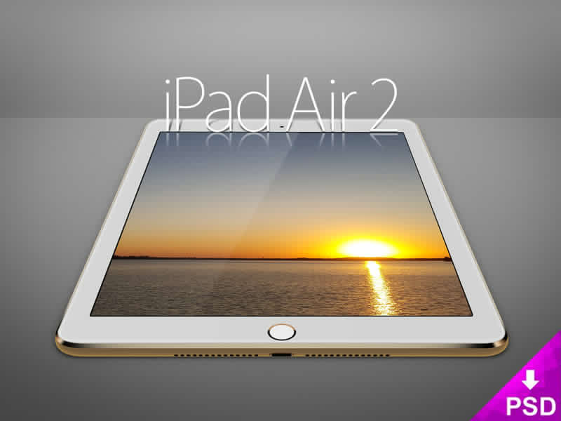 White iPad Air 2 Mockup