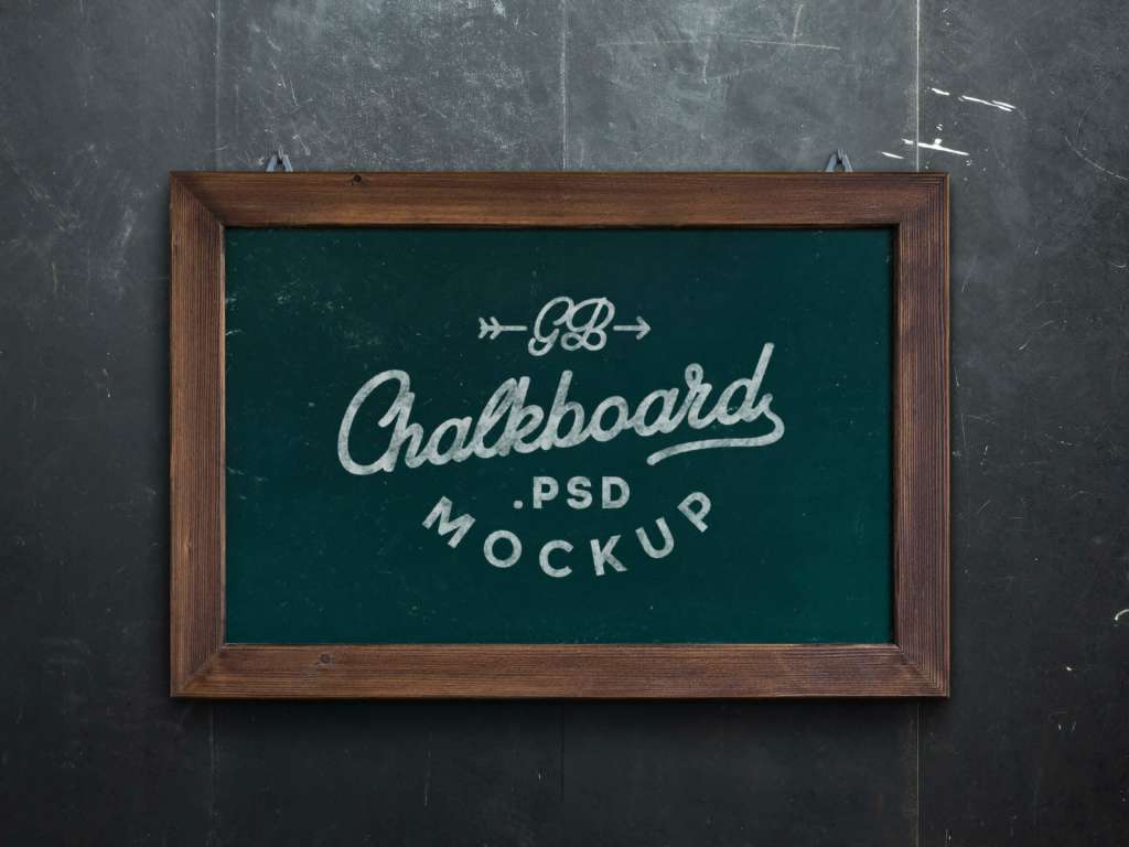 Vintage Style Chalkboard Mockup