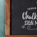 Wooden Chalkboard Sign Mockup