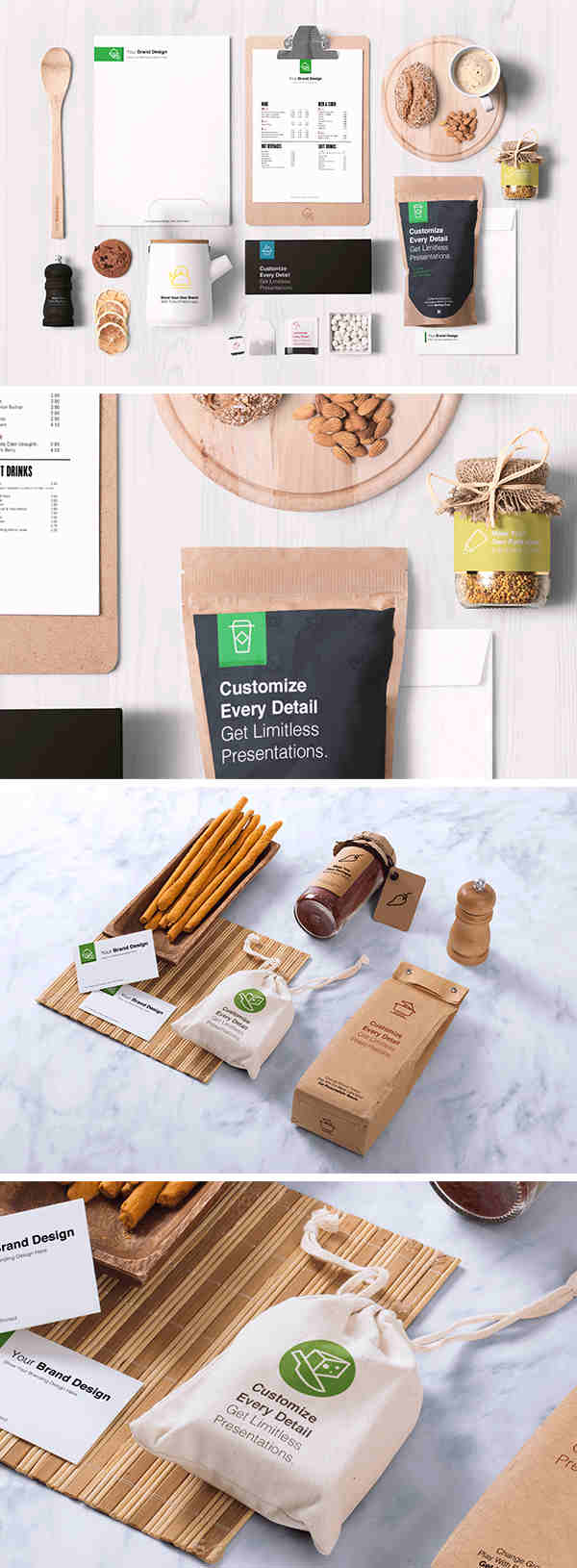 Food Packaging & Branding Mockups