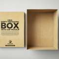 Empty Packaging Box With Cap Mockup