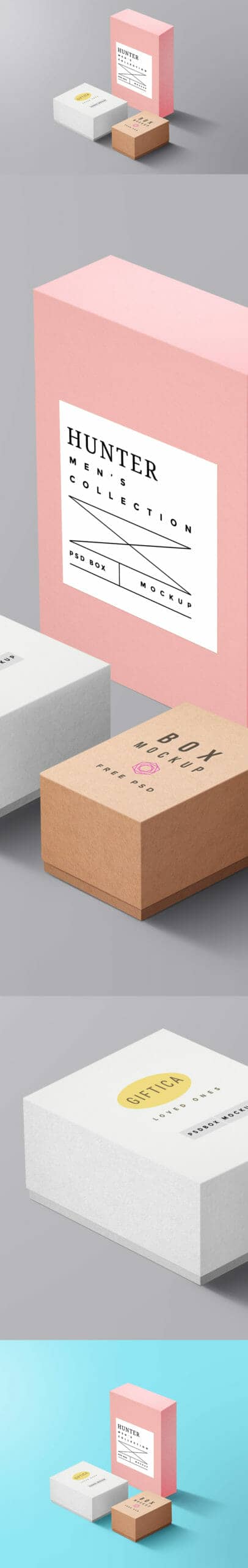 Minimalist Packaging Boxes Mockup