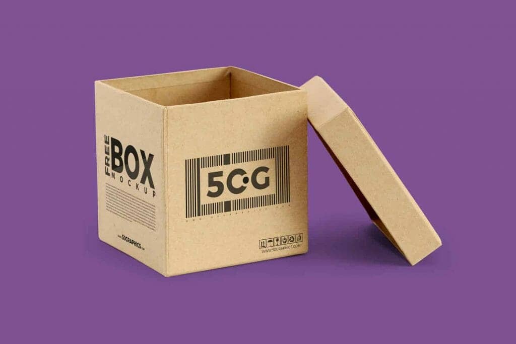 Moving Packaging Box Mockup