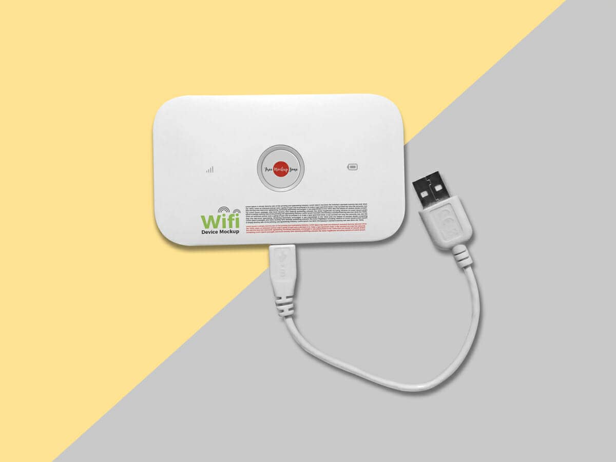 Free Realistic Wifi Device Mockup