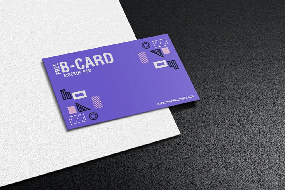 Texture Paper Business Card Mockup