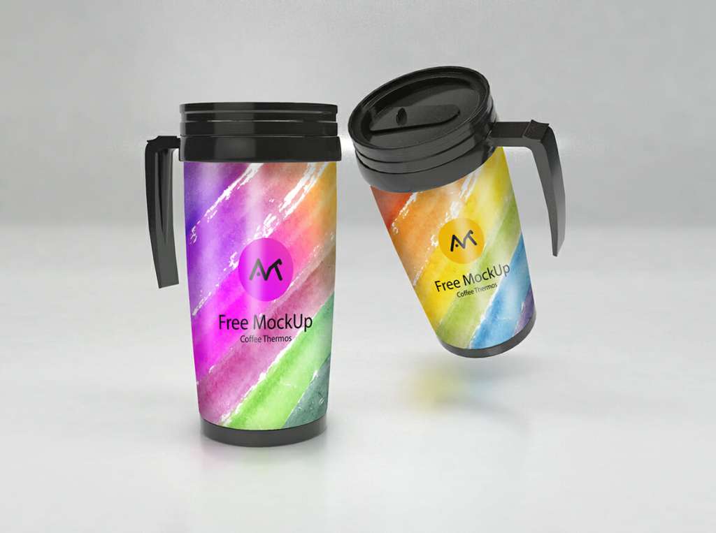 Thermos Mockup with Handle