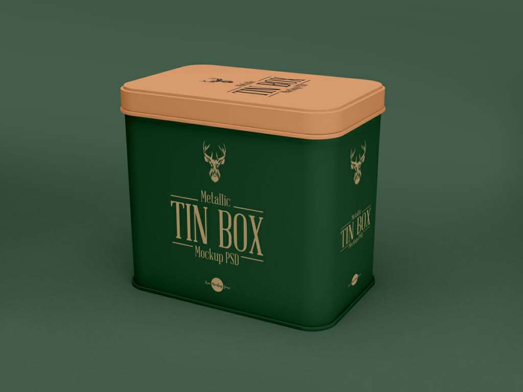 Tin Can Mockup PSD For Packaging