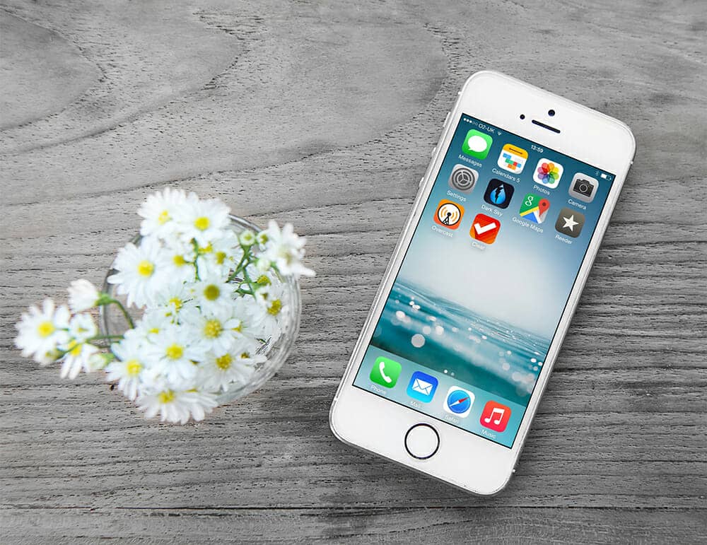 Free Wooden Background iPhone Mockup