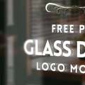 Glass Door Logo Mockup