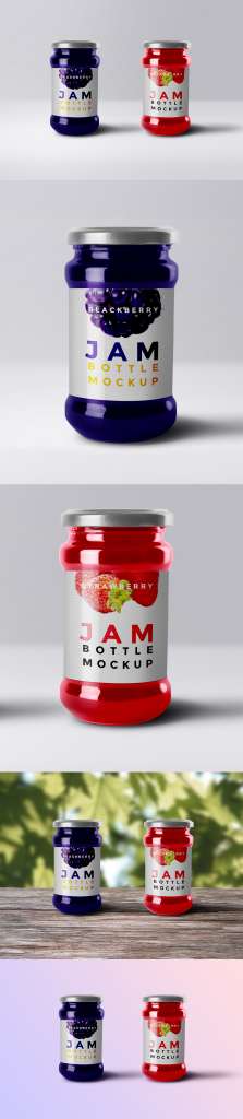 Minimalist Jam Bottle Mockup