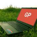 New Laptop on Grass Mockup