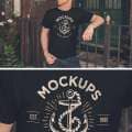 Black T-Shirt for Men Mockup