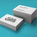 Clean Stack Letterpress Business Cards Mockup