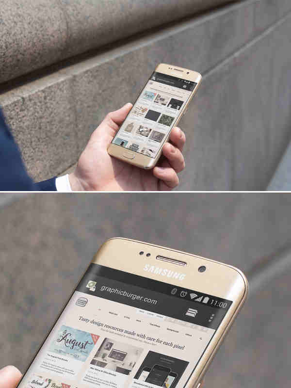 City Street Android Samsung 6 Edge Mockup