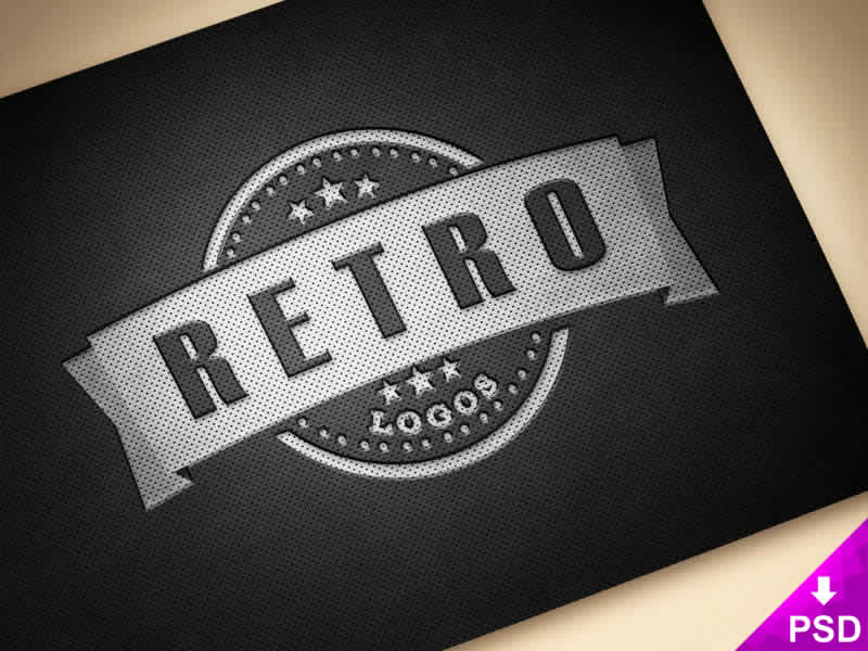 Retro Leather Logo Text Effect Mockup
