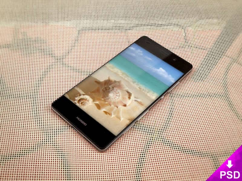 Black Huawei Smartphone Mockup