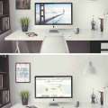 iMac Retina 5k Office Mockup