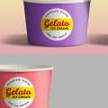 Colorful Ice Cream Cup Mockup