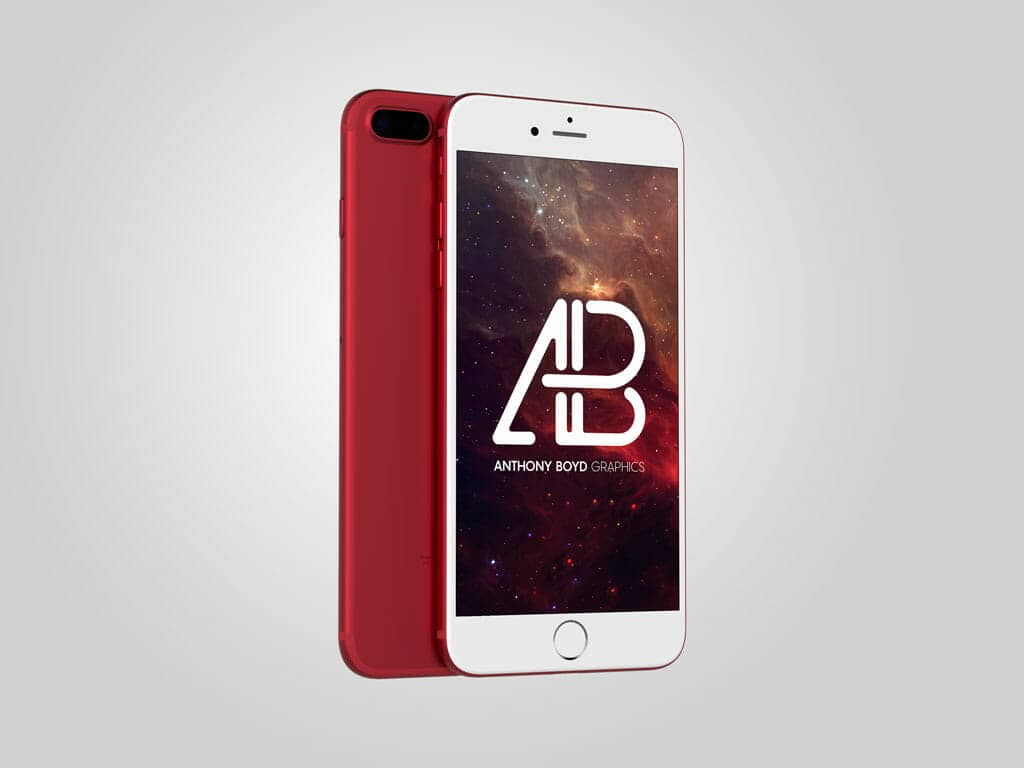 New Red Clean iPhone Mockup
