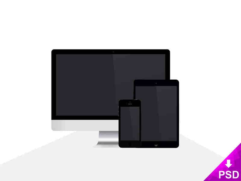 3 Apple Devices Mockup