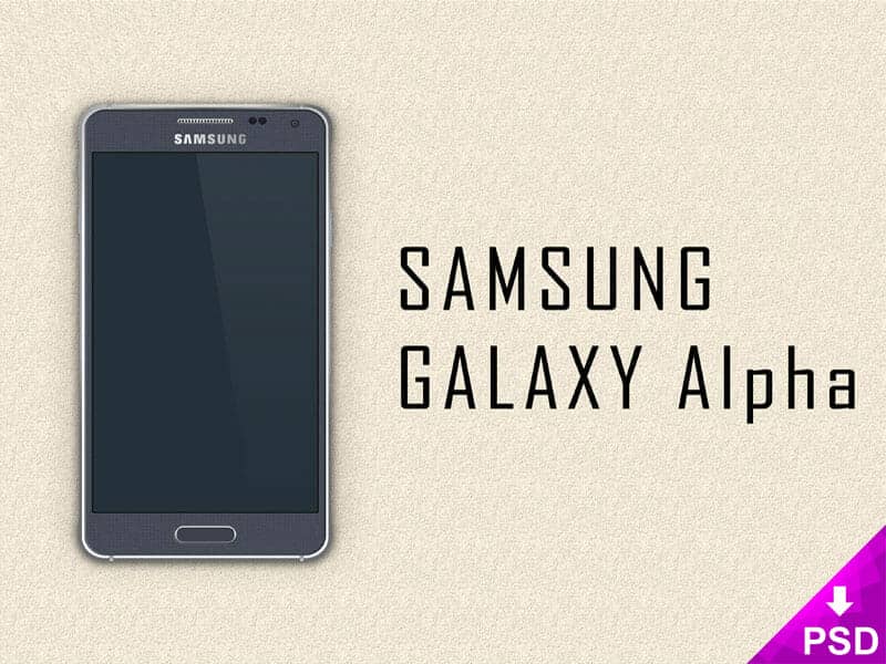 Black Samsung Galaxy Alpha Mockup