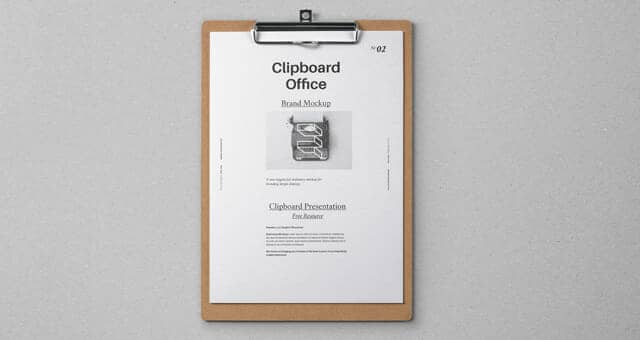 Modern Clipboard Stationery Mockup