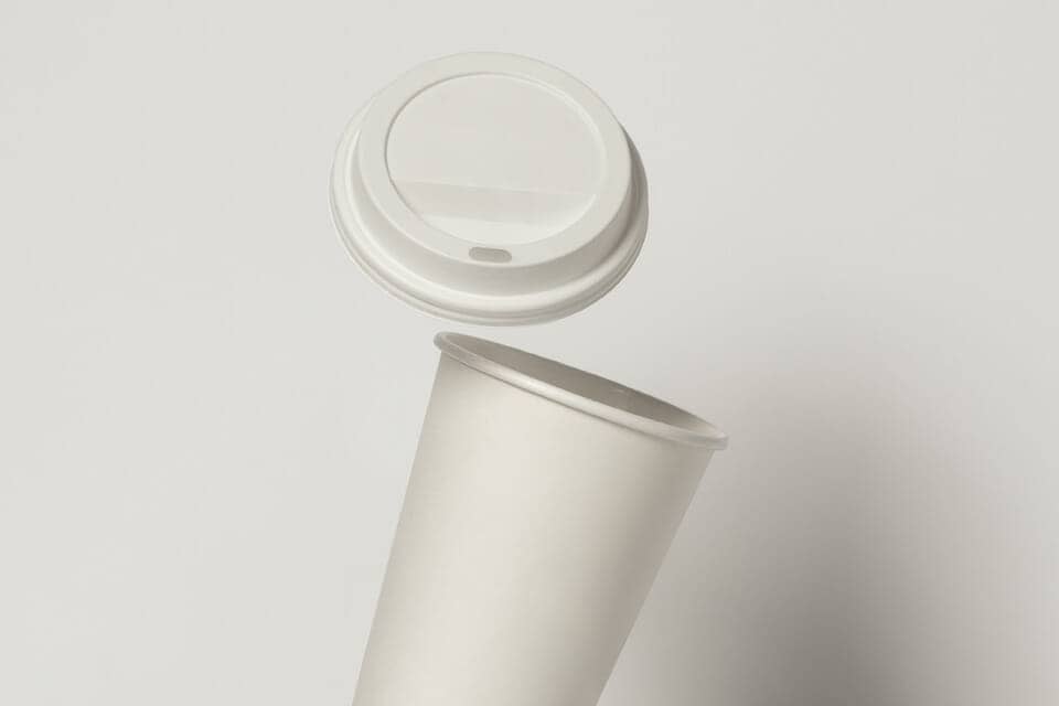 Floating Paper Hot Cup Mockup