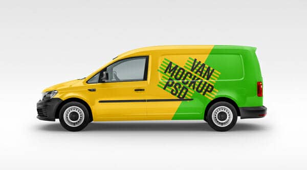 Free Panel Van MockUp With 6 Different Angles