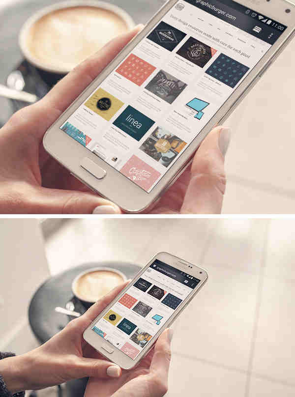Clean Samsung Galaxy S5 Mockup
