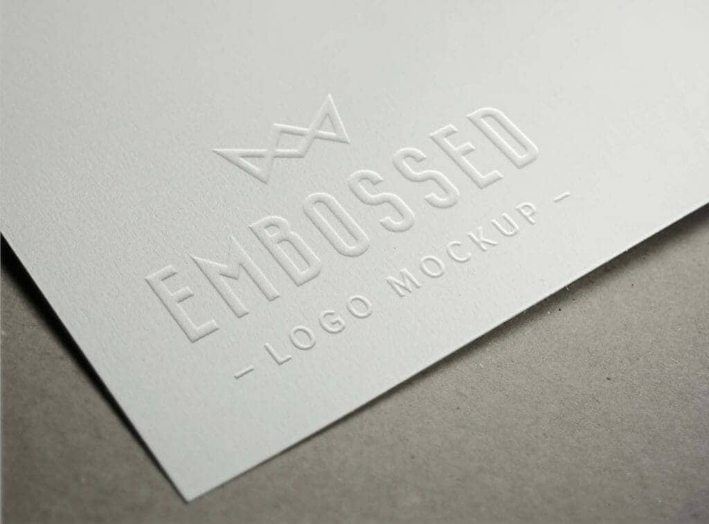 Clean Embossed Paper Logo Mockup