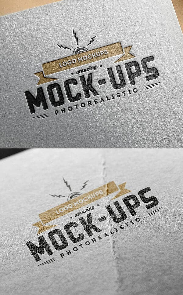 Photo-Realistic Paper Logo Mockup