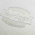 Letter Pressed Cardboard Logo MockUp