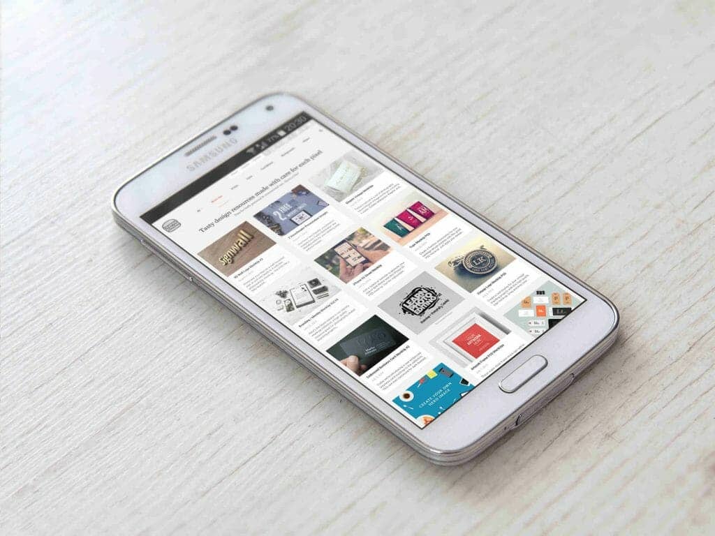 White Samsung Galaxy S5 Mockup